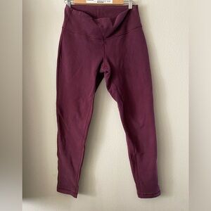 Lululemon maroon/burgundy High-Waist cozy Leggings